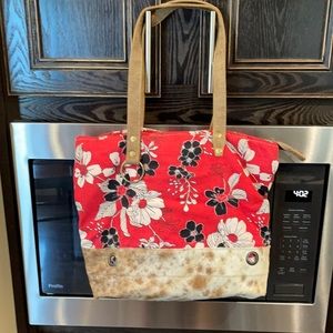 Cowhide and Canvas Myra Bag